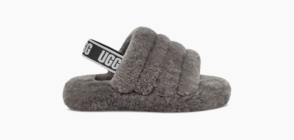 Ugg Slides Canada - Ugg Kids' Fluff Yeah Grey